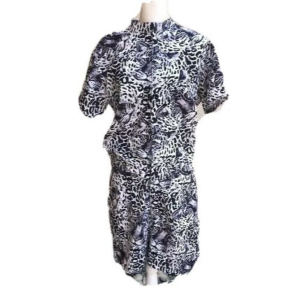 Tiger Print Unisex Romper With Elastic Waist - image 1